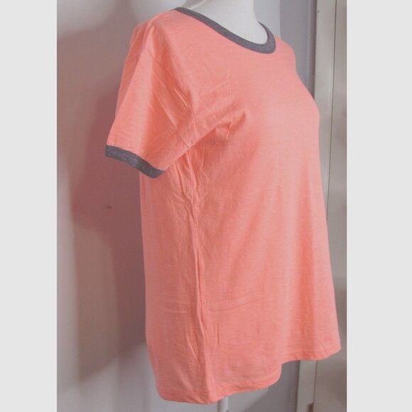 Exist Round Neck Ringer Jersey Soft Tee T-Shirt - Picture 3 of 8